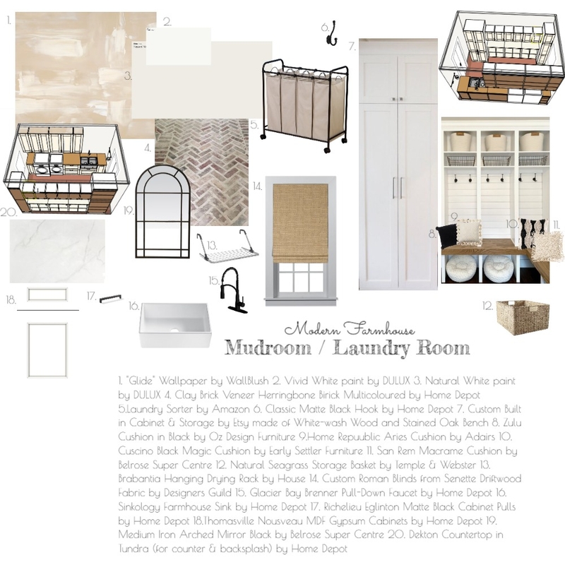 MUDROOM/LAUNDRY SAMPLE BOARD Mood Board by moniquezander on Style Sourcebook