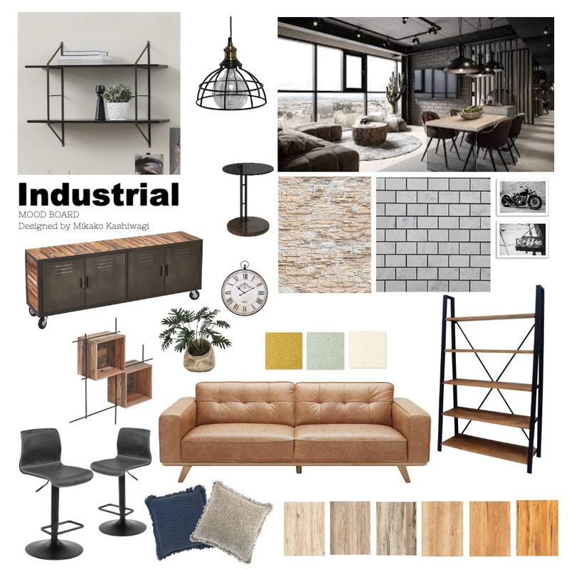 Industrial Mood board Mood Board by Mikako Kashiwagi on Style Sourcebook