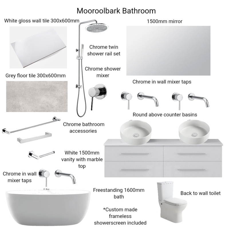 Mooroolbark Bathroom Mood Board by Hilite Bathrooms on Style Sourcebook