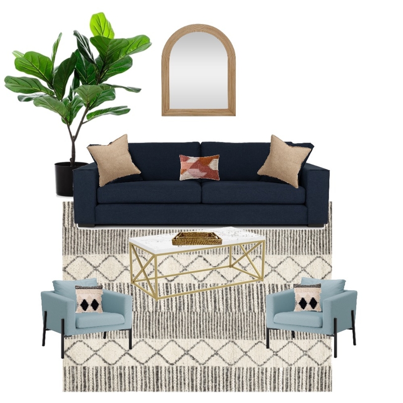 Atiya Living Room blue chair Mood Board by rbashir on Style Sourcebook