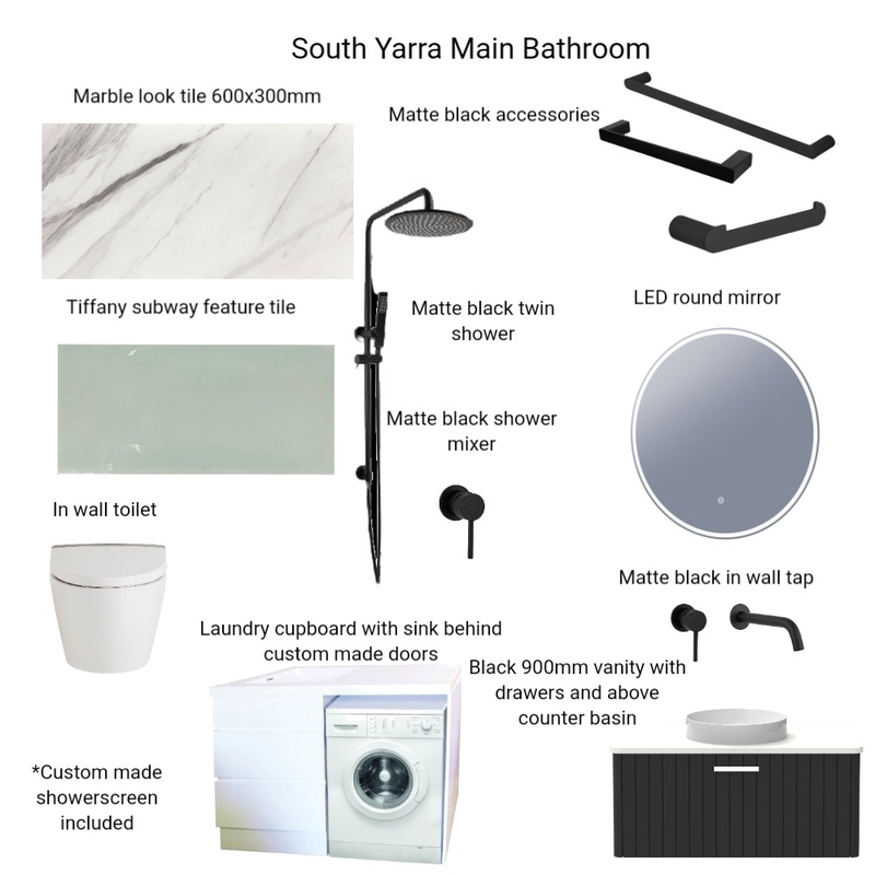 South Yarra Bathroom Mood Board by Hilite Bathrooms on Style Sourcebook