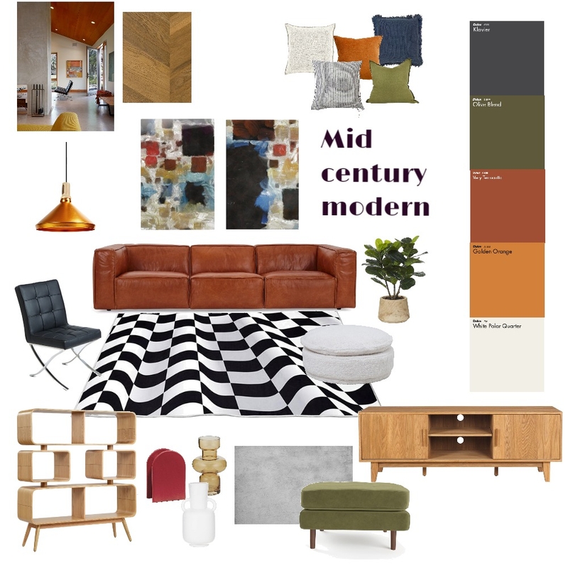 Mid century modern Mood Board by Kelseychambers on Style Sourcebook