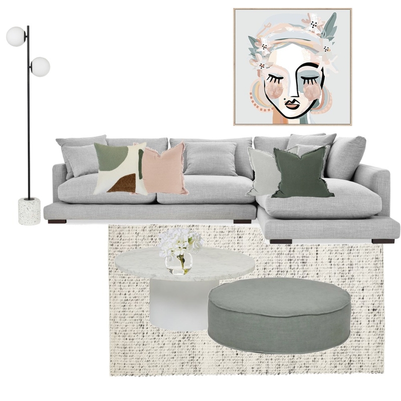 Sage/Neutral Lounge Mood Board by DOT + POP on Style Sourcebook