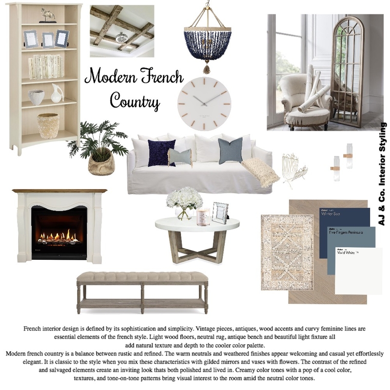 Modern French Country Mood Board by Amberjade on Style Sourcebook