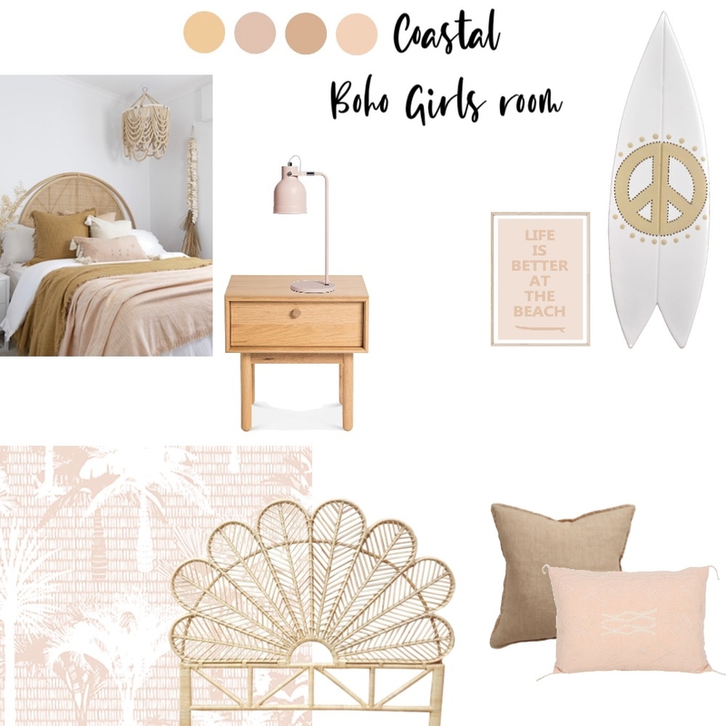 Coastal Boho Girls room Mood Board by MND Interior Co on Style Sourcebook