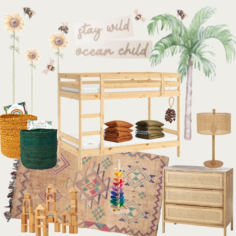 Shared unisex kids bedroom Mood Board by Ashfoot Collective on Style Sourcebook