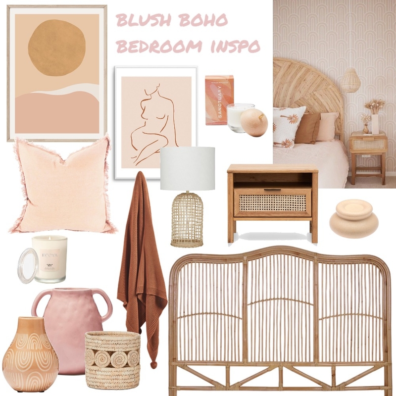 Blush Boho Bedroom Mood Board by ellie.hargreaves94 on Style Sourcebook