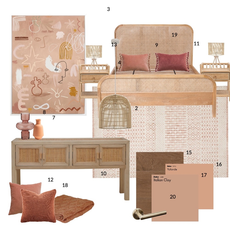 Peach & Pink Mood Board by loumacID on Style Sourcebook