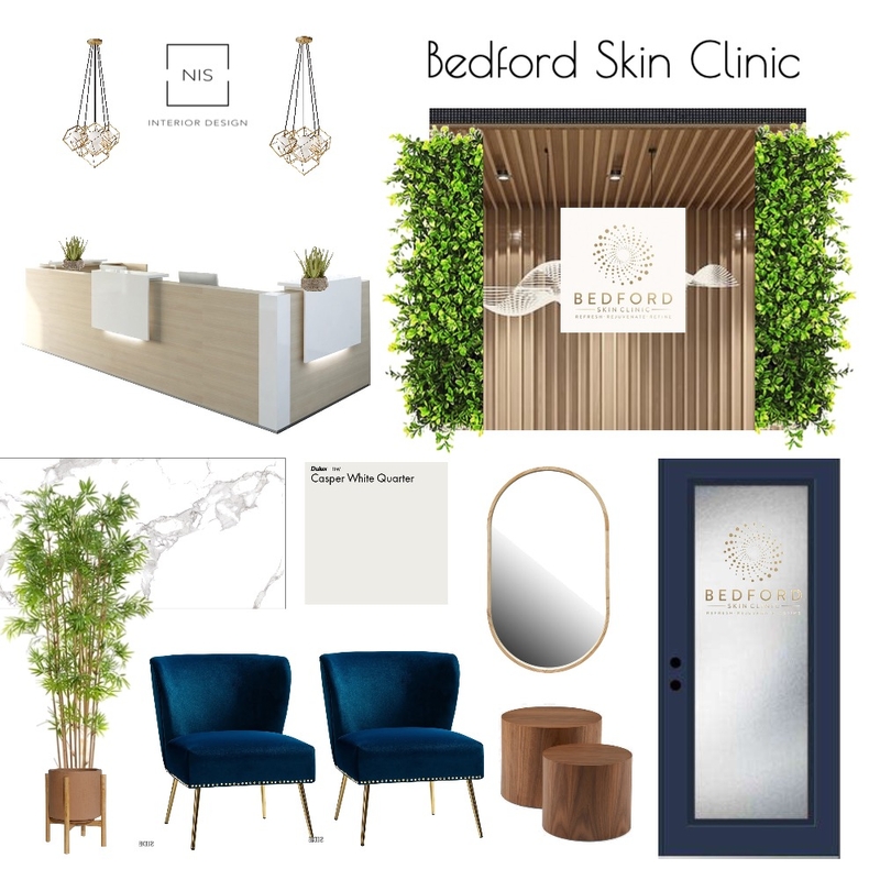 Bedford Skin Clinic -Reception (option B) Mood Board by Nis Interiors on Style Sourcebook
