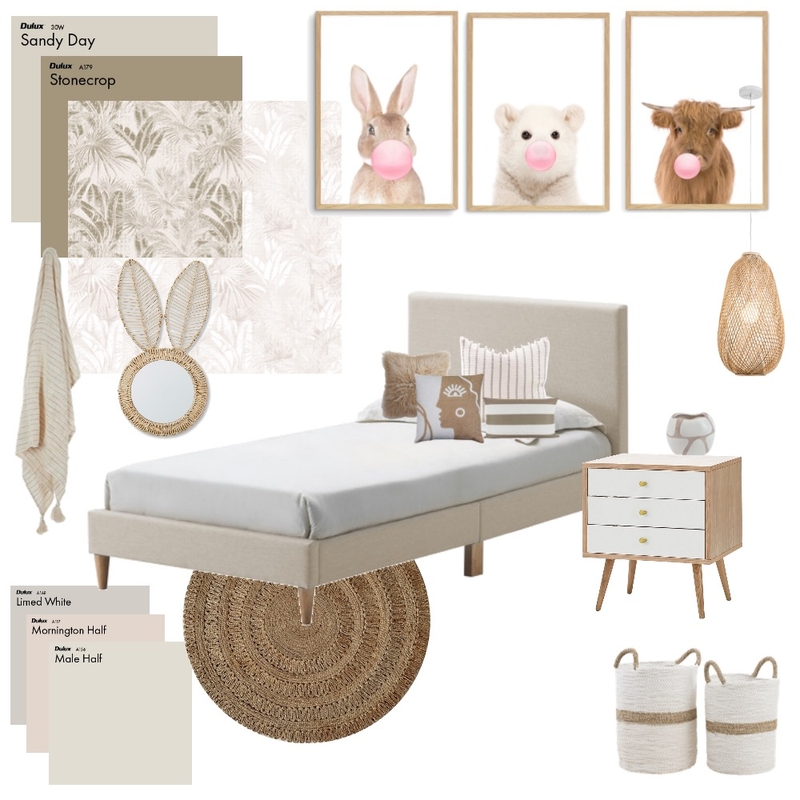 Neutral girls room Mood Board by 81onthehill on Style Sourcebook