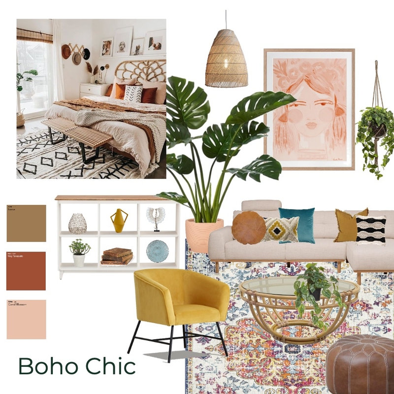 Boho Chic Living Room 7 Mood Board by brookegould on Style Sourcebook