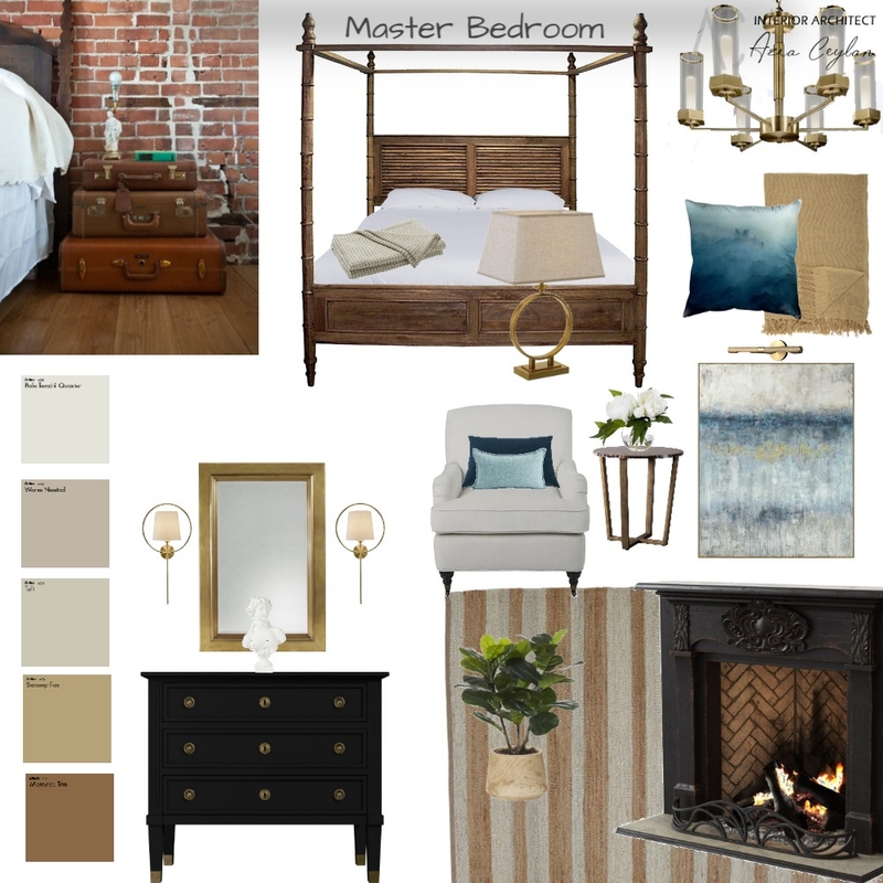 Contemporary Master Bedroom Mood Board Mood Board by AC Interıors on Style Sourcebook