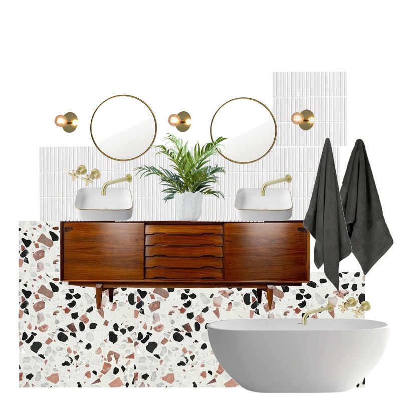 Luxury Mid-Century Bathroom Mood Board by Carly Hughes on Style Sourcebook