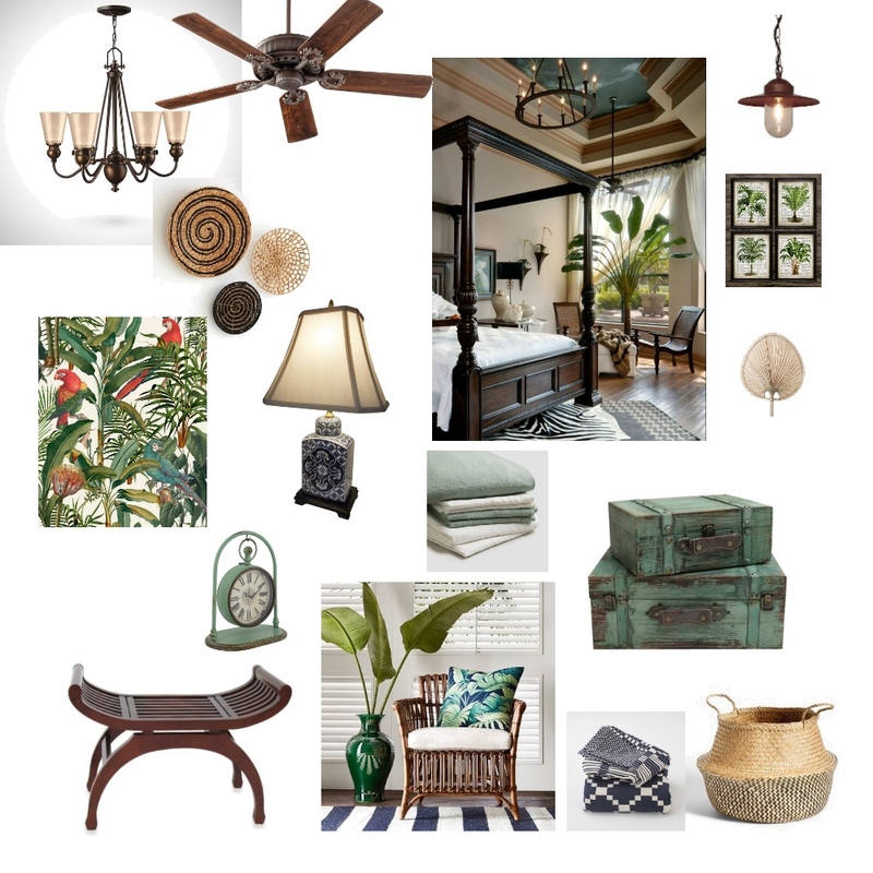 Tropical Colonial Mood Board by Lena Sharp on Style Sourcebook