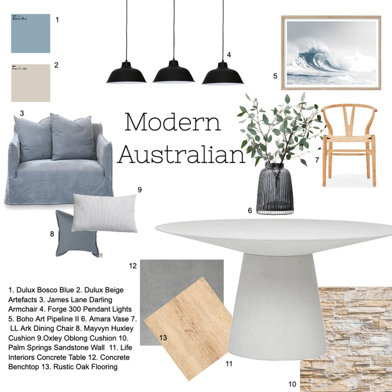 Modern Australian FInal Mood Board by JustineSimcoe on Style Sourcebook