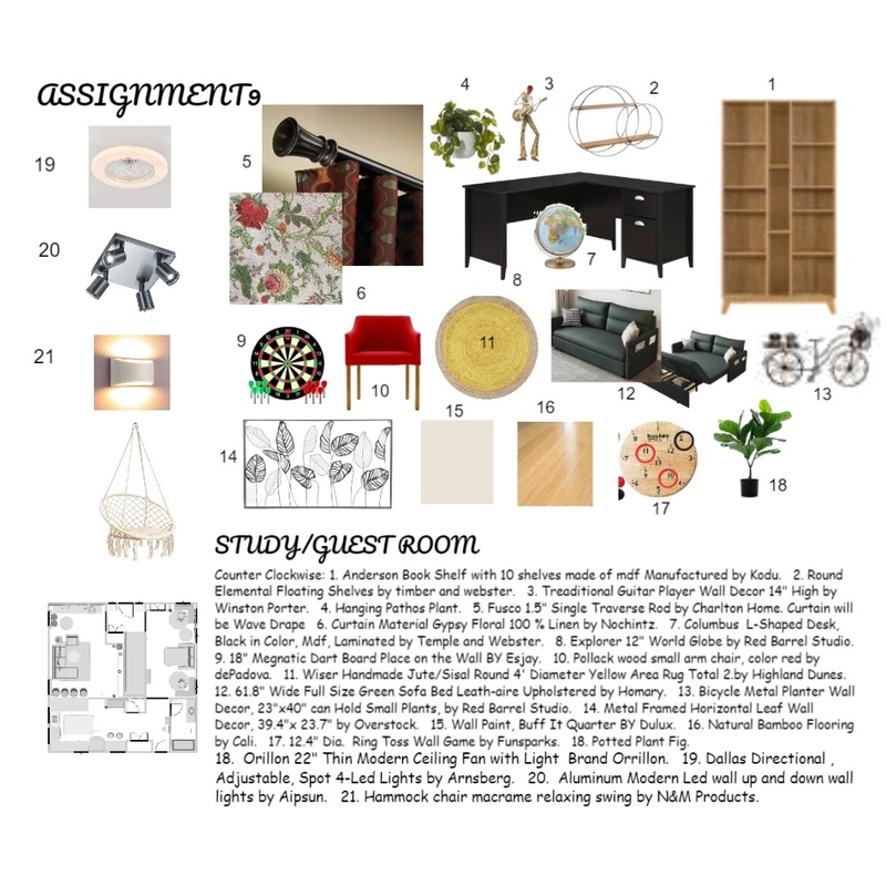 STUDY ROOM ASSIGNMENT 9 Mood Board by gshah20 on Style Sourcebook