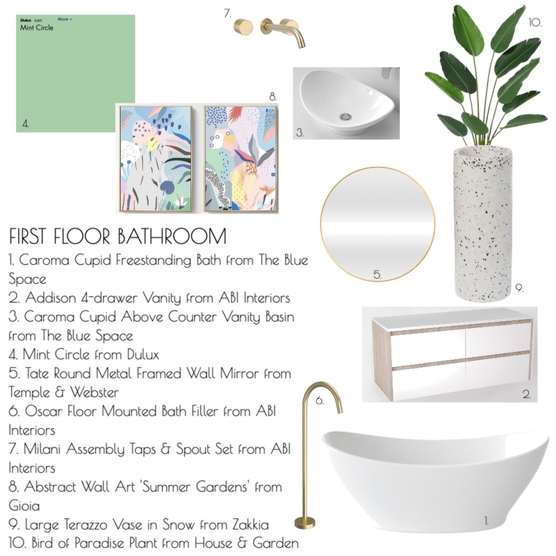 First Floor Bathroom Mood Board by Anna Dalton on Style Sourcebook