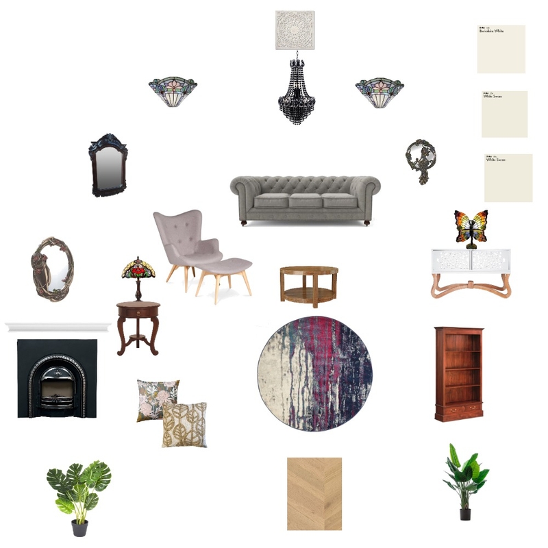 Art Nouveau Living room Mood board Mood Board by Ender on Style Sourcebook