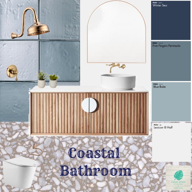 Coastal Bathroom Mood Board by Fresh Start Styling & Designs on Style Sourcebook