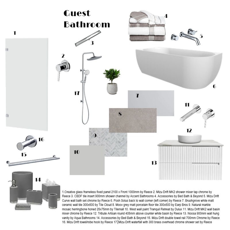 Guest Bathroom Redesign Mood Board by kathleen.jenkinson on Style Sourcebook