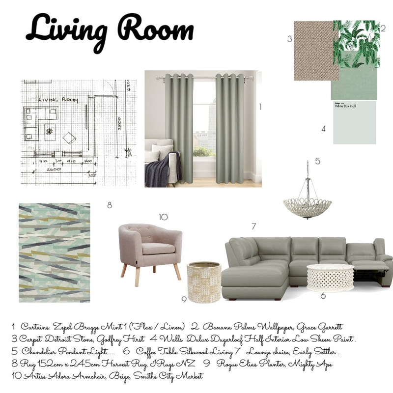 Living Room Mood Board by Critique & Create Interiors on Style Sourcebook