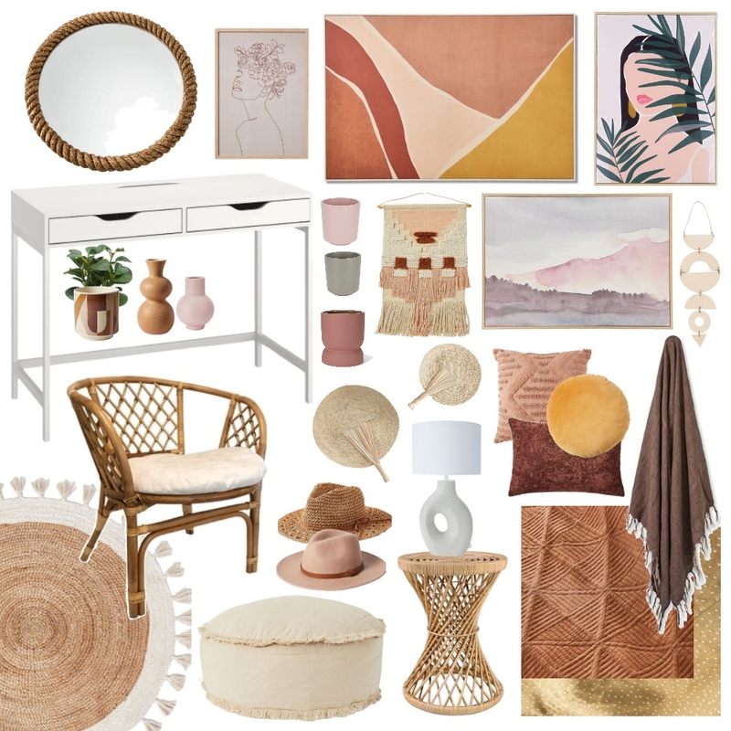 3m boho bedroom Mood Board by Thediydecorator on Style Sourcebook