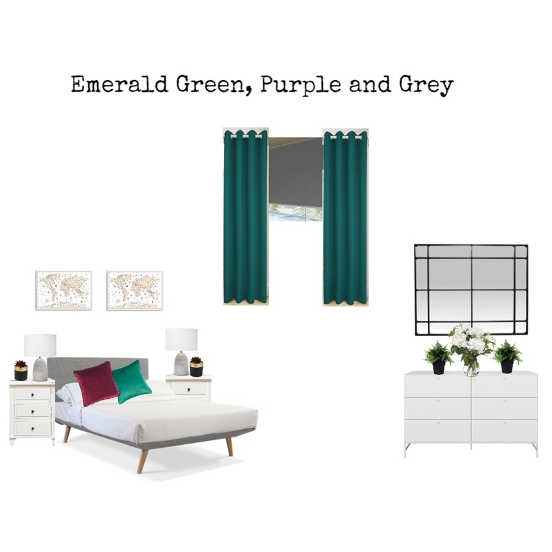 Colour based mood board (green + purple) Mood Board by HolidayBates on Style Sourcebook