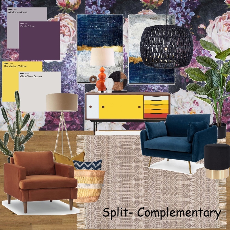 Split Complementary Mood Board by aagomez on Style Sourcebook