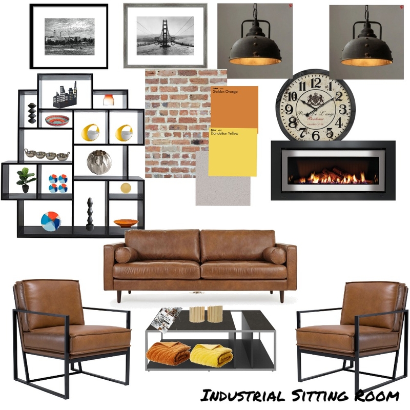 Industrial sitting room.1 Mood Board by kylietesta on Style Sourcebook