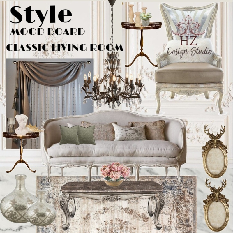 classic living room Mood Board by Huda shaban on Style Sourcebook