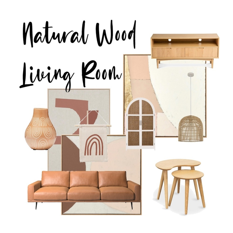 Natural Wood Living Room Mood Board by Nayla Dyandra on Style Sourcebook