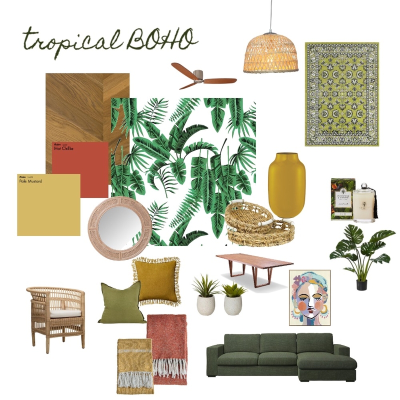 tropical Boho Mood Board by E Coetsee on Style Sourcebook