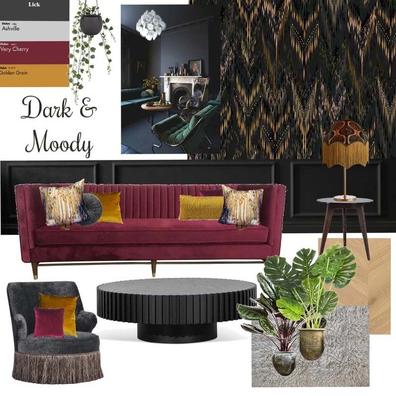 Dark & Moody Mood Board by KatieBirch on Style Sourcebook