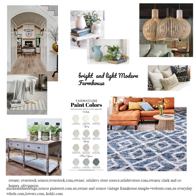 modern farmhouse Mood Board by Em's on Style Sourcebook