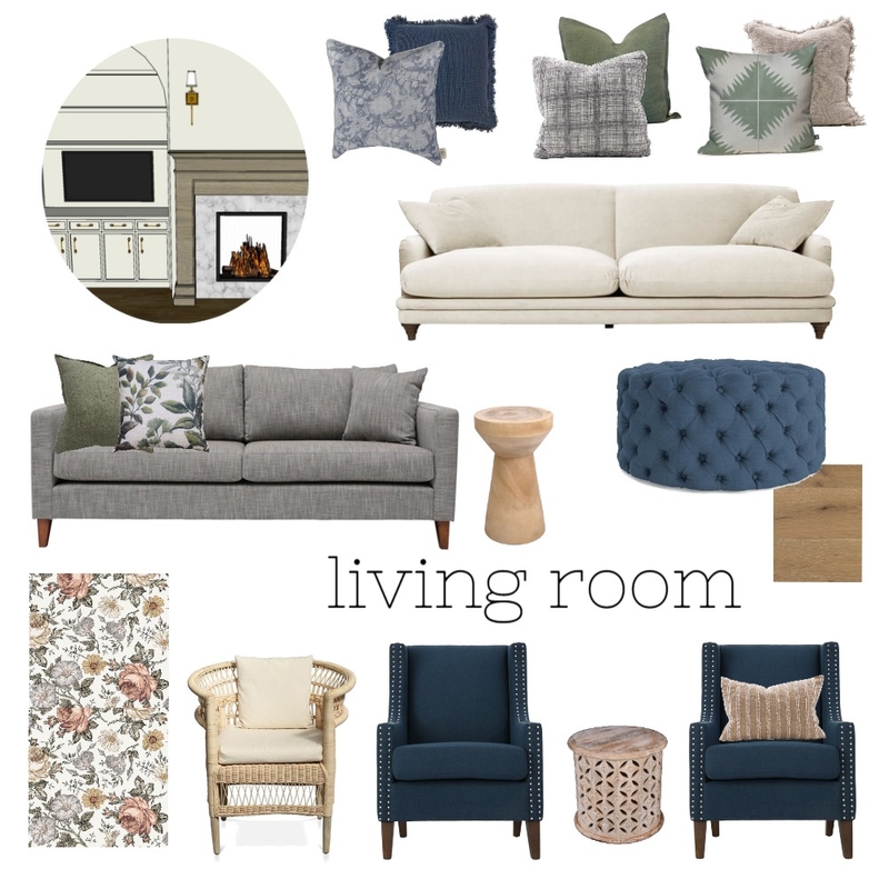 living room S+C Mood Board by rooms by robyn on Style Sourcebook