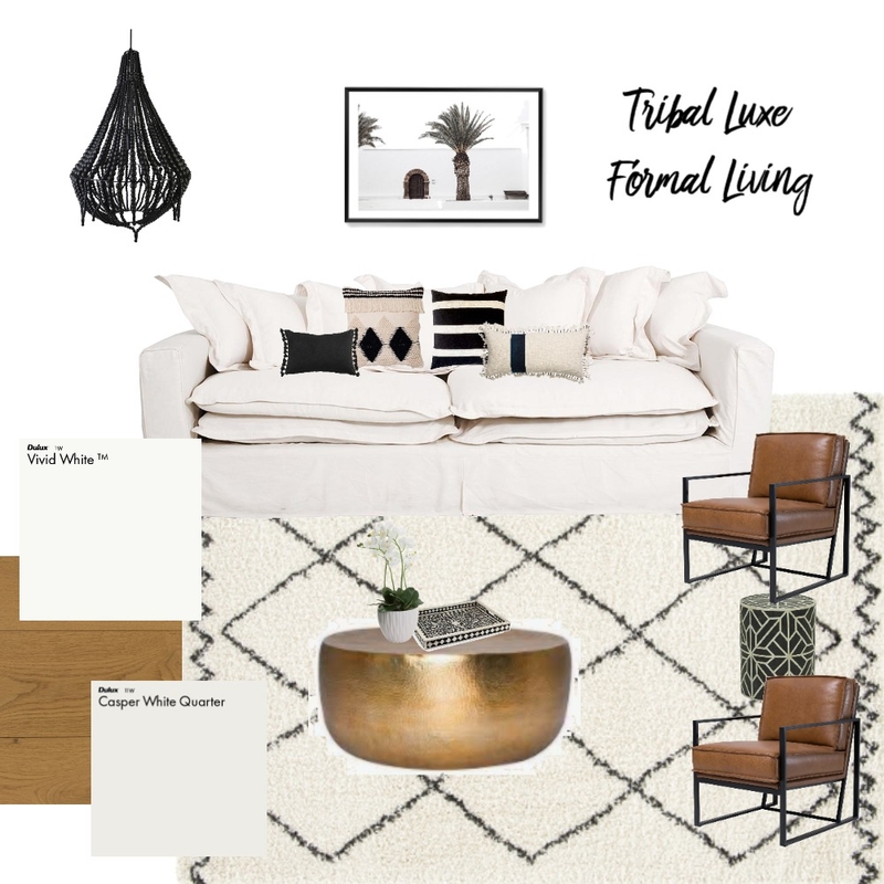 Tribal Luxe Formal Living Mood Board by kstyleinteriors on Style Sourcebook