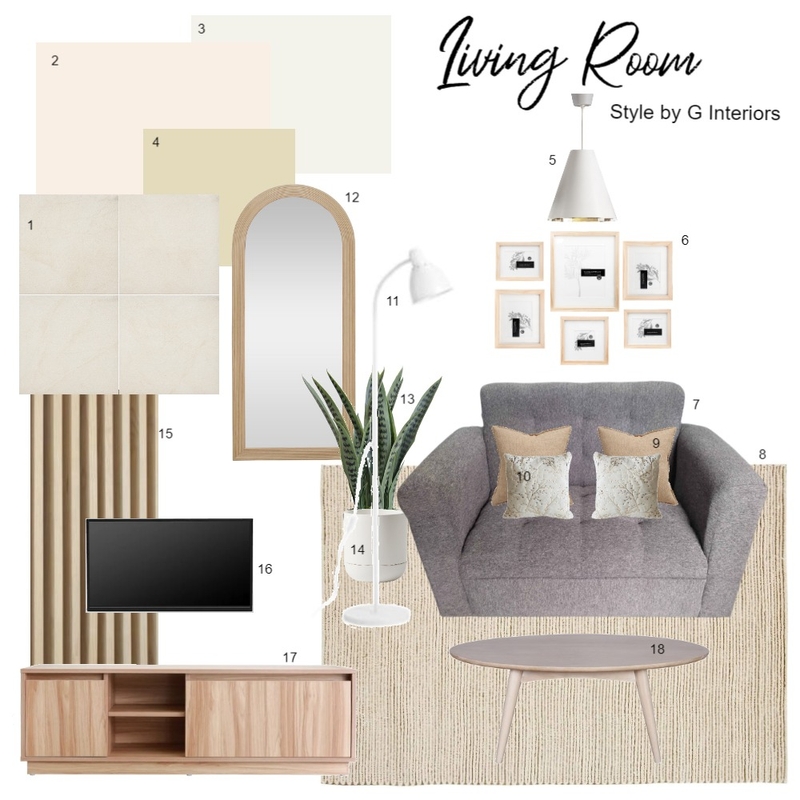 Neutral Living room Mood Board by Gia123 on Style Sourcebook