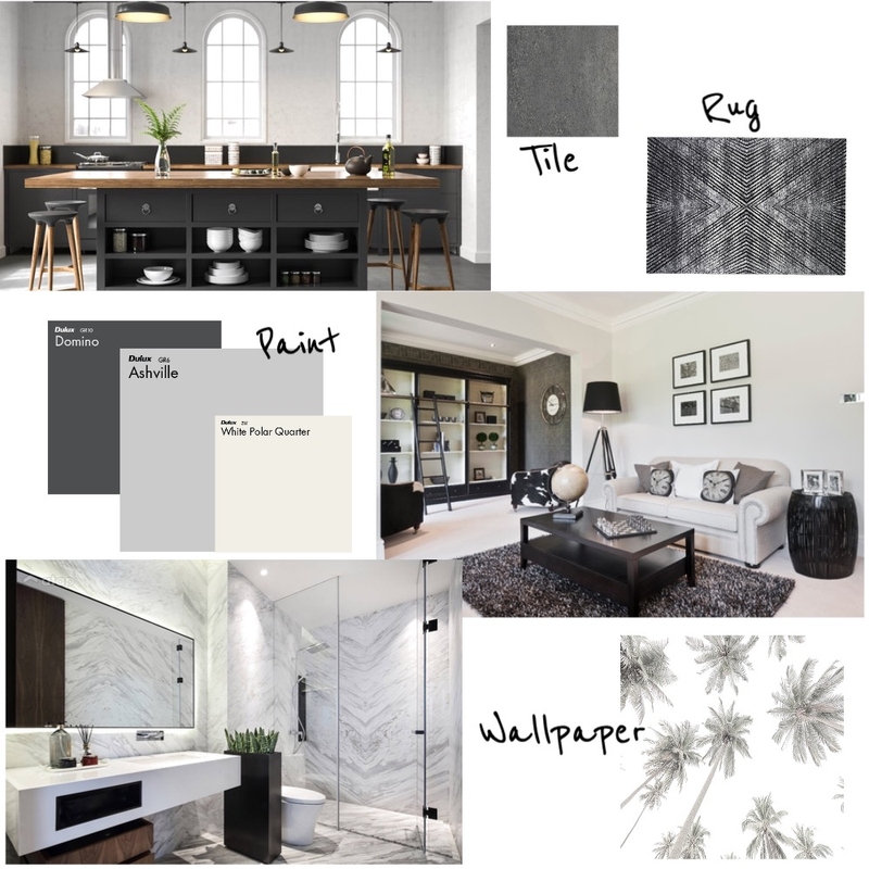 Achromatic Mood Board by Airlie Dayz Interiors + Design on Style Sourcebook