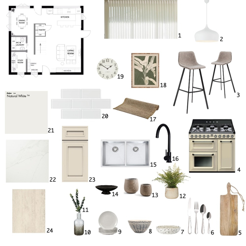 Kitchen Sample Board Mood Board by carissamariz on Style Sourcebook