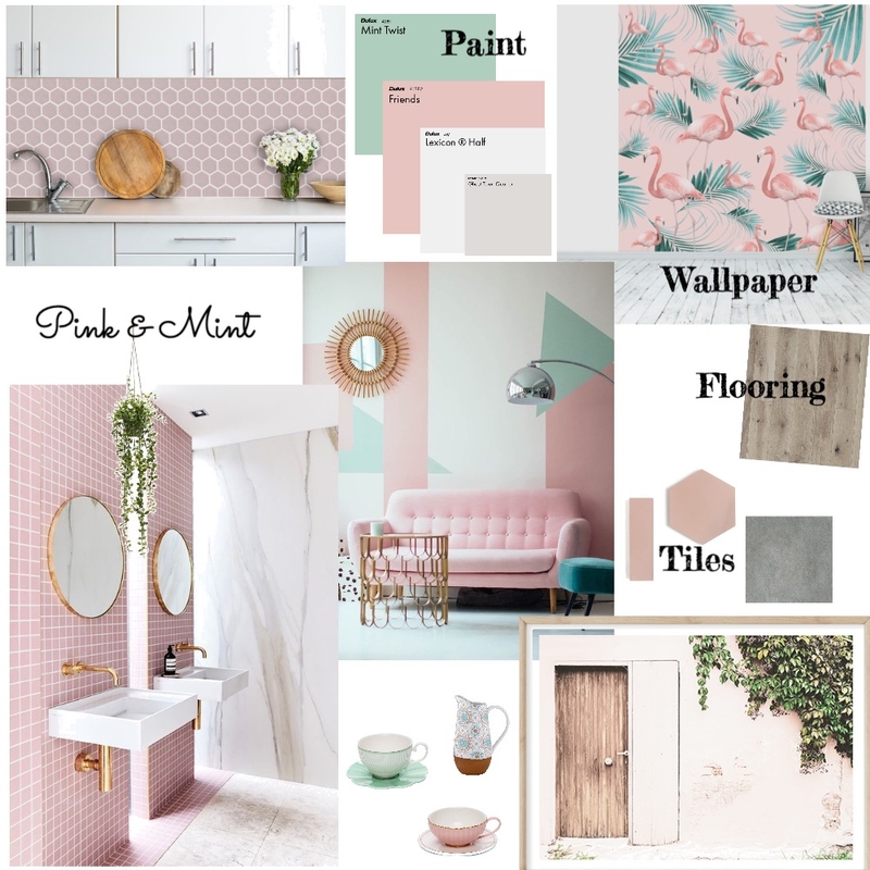 Pink and Mint Interior  - Mood Board Mood Board by Airlie Dayz Interiors + Design on Style Sourcebook