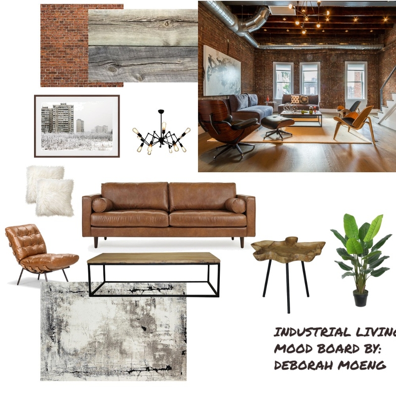 Industrial Living Mood Board by DeborahM on Style Sourcebook