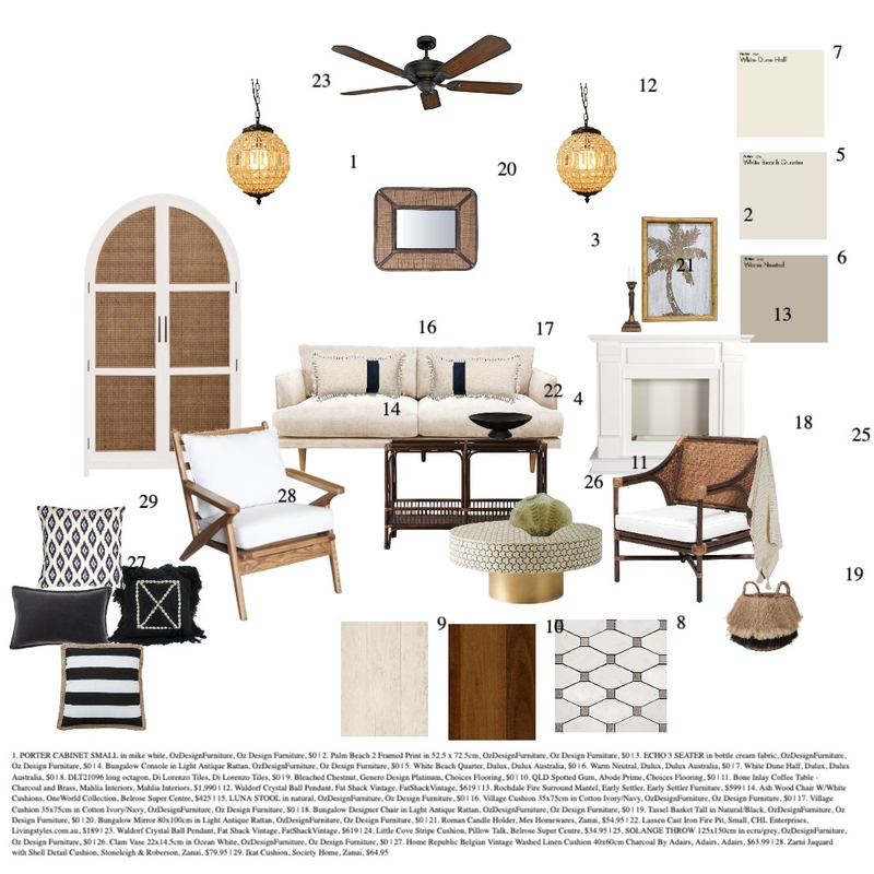 COASTAL LOUNGE Mood Board by Caley Ashpole on Style Sourcebook