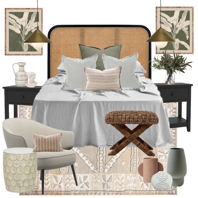 Shades of green Bedroom Mood Board by MEGHAN ELIZABETH on Style Sourcebook