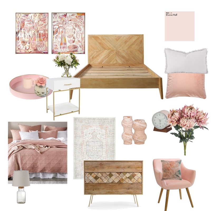 pink peach Mood Board by Beautiful Rooms By Me on Style Sourcebook