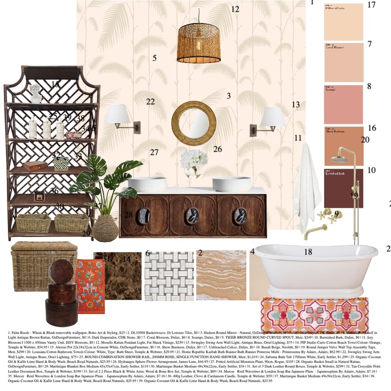 BATHROOM Mood Board by Caley Ashpole on Style Sourcebook