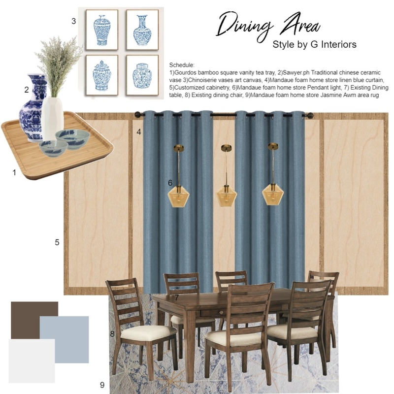 Dining Area sample board Mood Board by Gia123 on Style Sourcebook