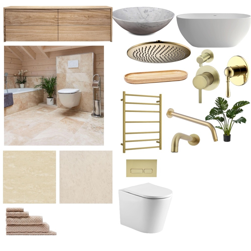 Natural Bathroom Mood Board by leila gobin on Style Sourcebook