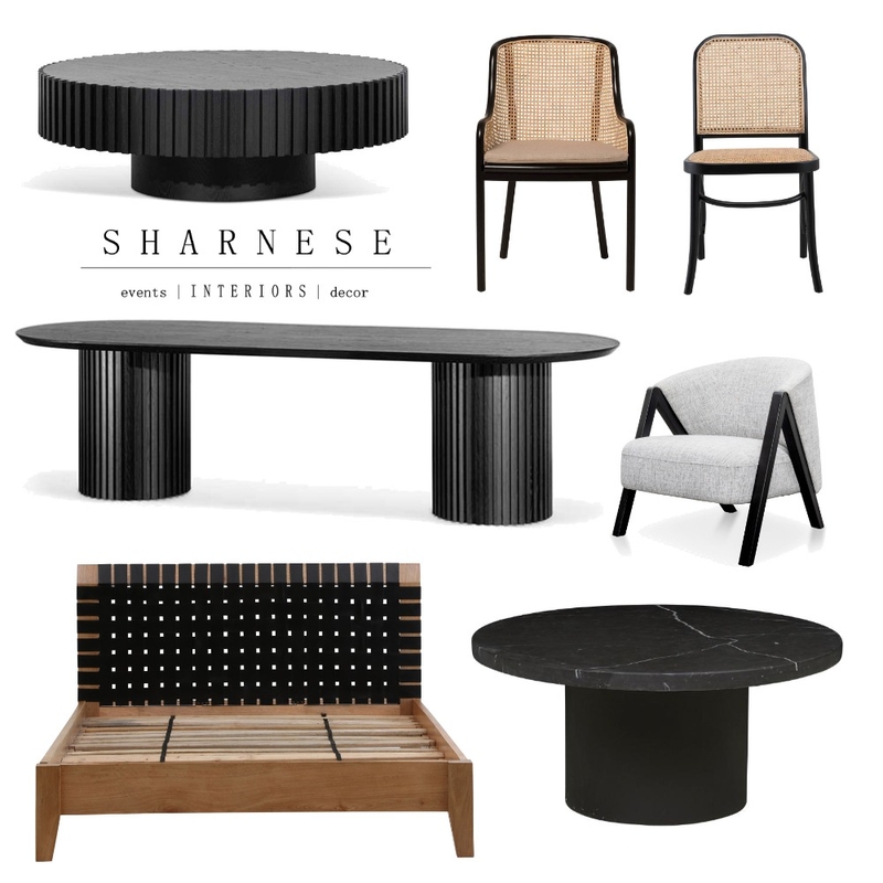 Black Statement Pieces Mood Board by jadec design on Style Sourcebook