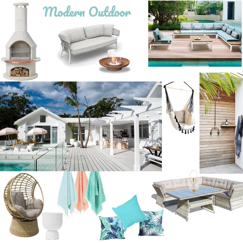 modern outdoor Mood Board by Airlie Dayz Interiors + Design on Style Sourcebook