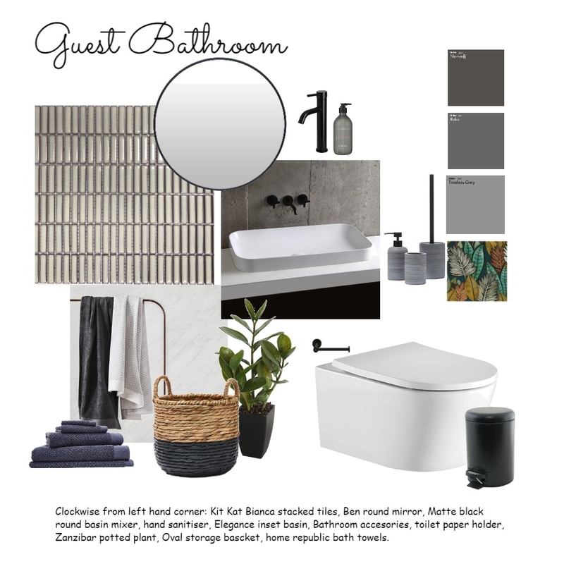 module 9: guest bathroom Mood Board by holtzies on Style Sourcebook